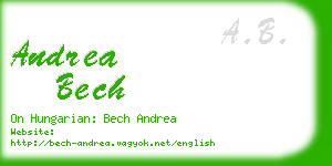 andrea bech business card